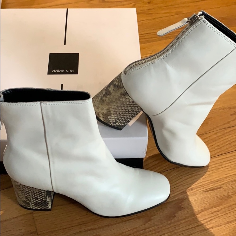 Booties with Snake Print Heel by Dolce Vita Size 8